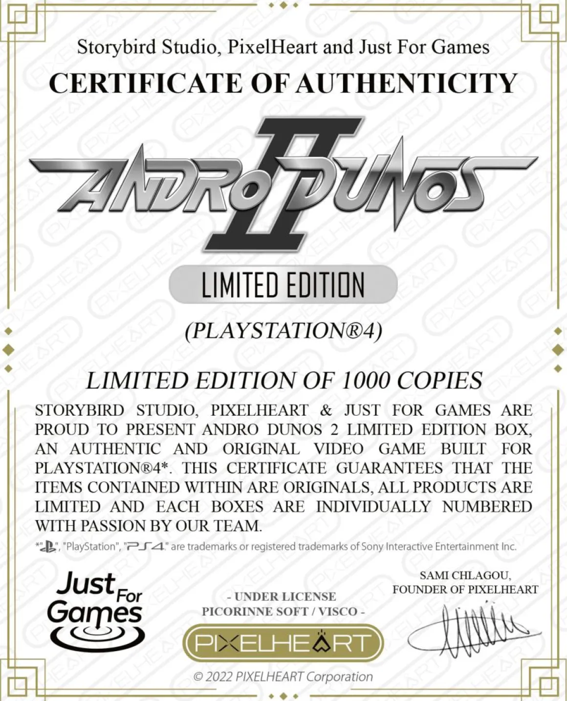 Andro Dunos 2 Steelbook PS4 Just Limited^PixelHeart Outlet