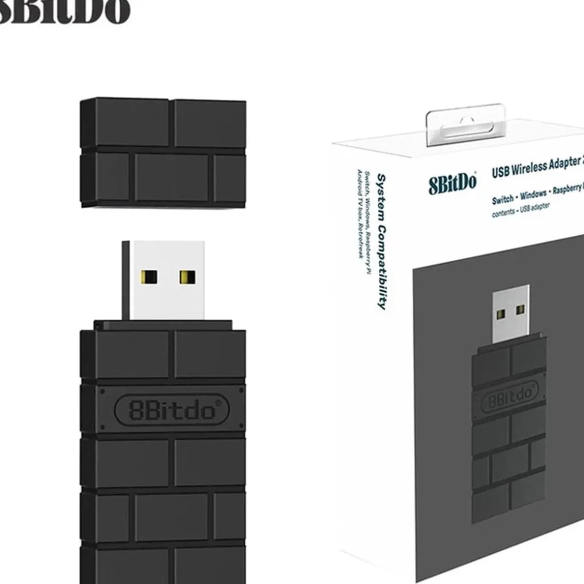 Adaptateur Bluetooth Version 2 pour Windows/Mac/Raspberry Pi/Nintendo Switch^8Bitdo Online
