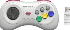 Manette sans fils 8 boutons, couleur Blanche/White compatible sur Switch, Sega Genesis mini & Mega Drive mini^8Bitdo Online