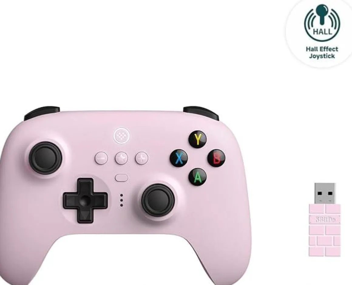 Ultimate 2.4G Wireless HALL EFFECT - Pink Edition^8Bitdo Flash Sale