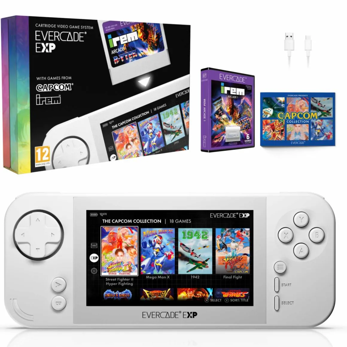 Blaze EXP - Console Portable + Capcom Collection 18 jeux intégrés & Cartouche Irem Arcade N°07 Incluse^Evercade Sale