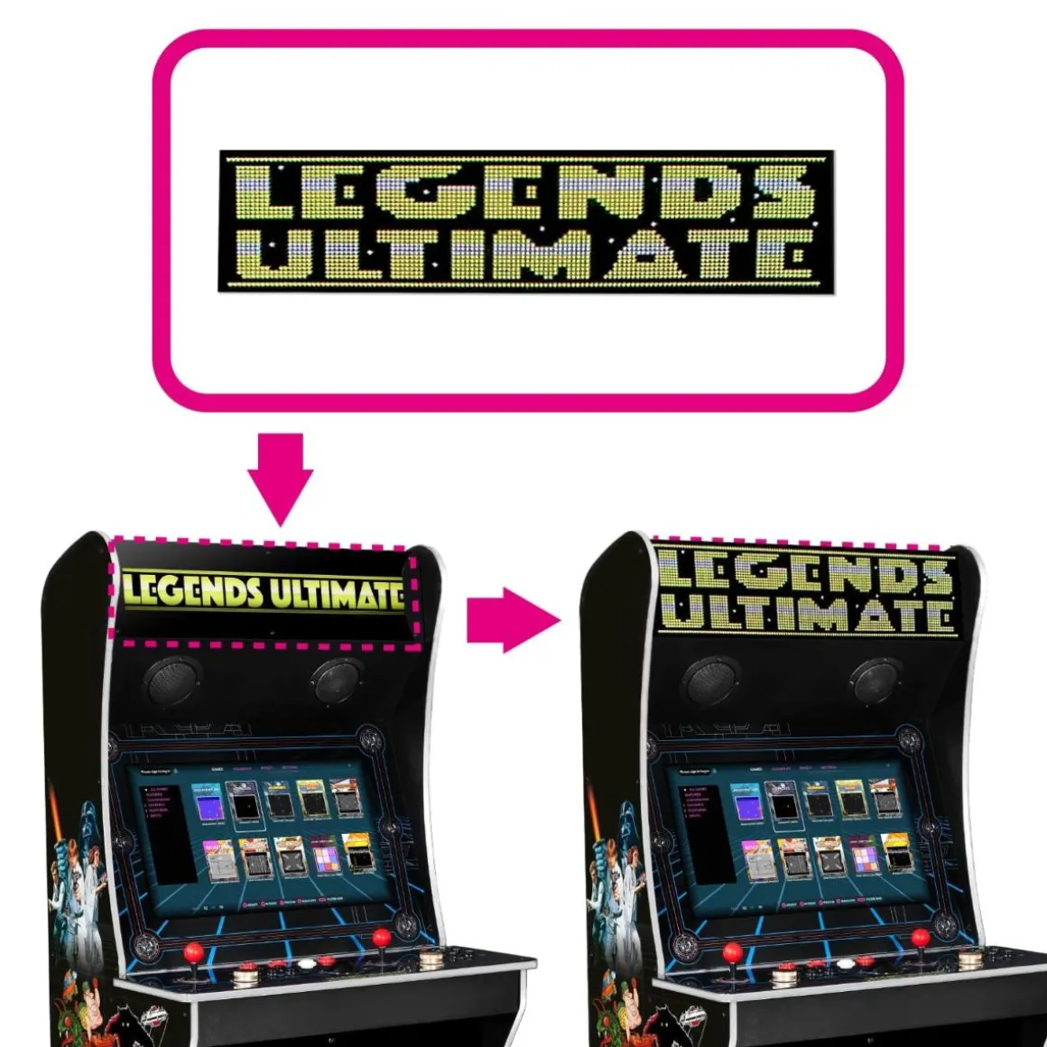 Borne d'arcade Legends Ultimate 300 Jeux + Legends BitPixel^AtGames New