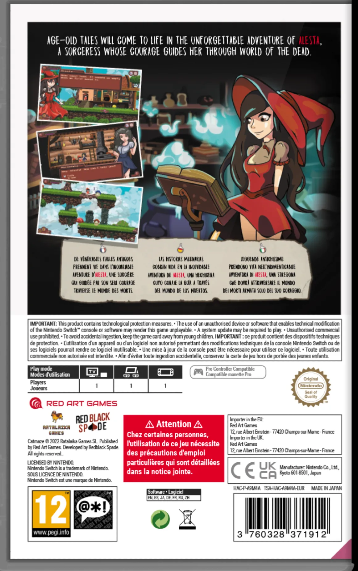 Catmaze Nintendo Switch^Red Art Games Fashion