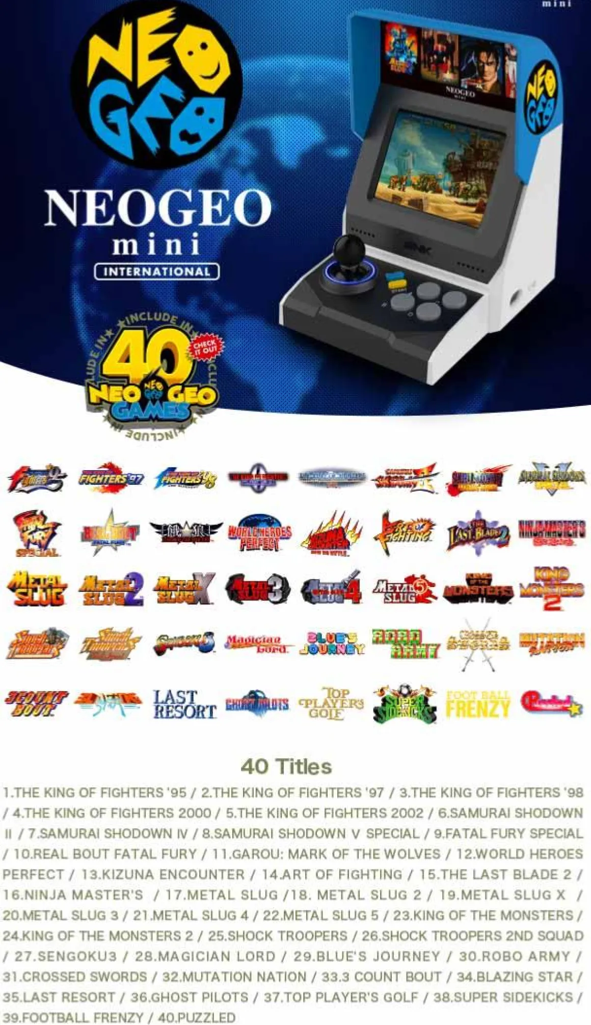 Console Neo Geo Mini HD International + Porte Clefs Neo Geo Mini offert^SNK Shop