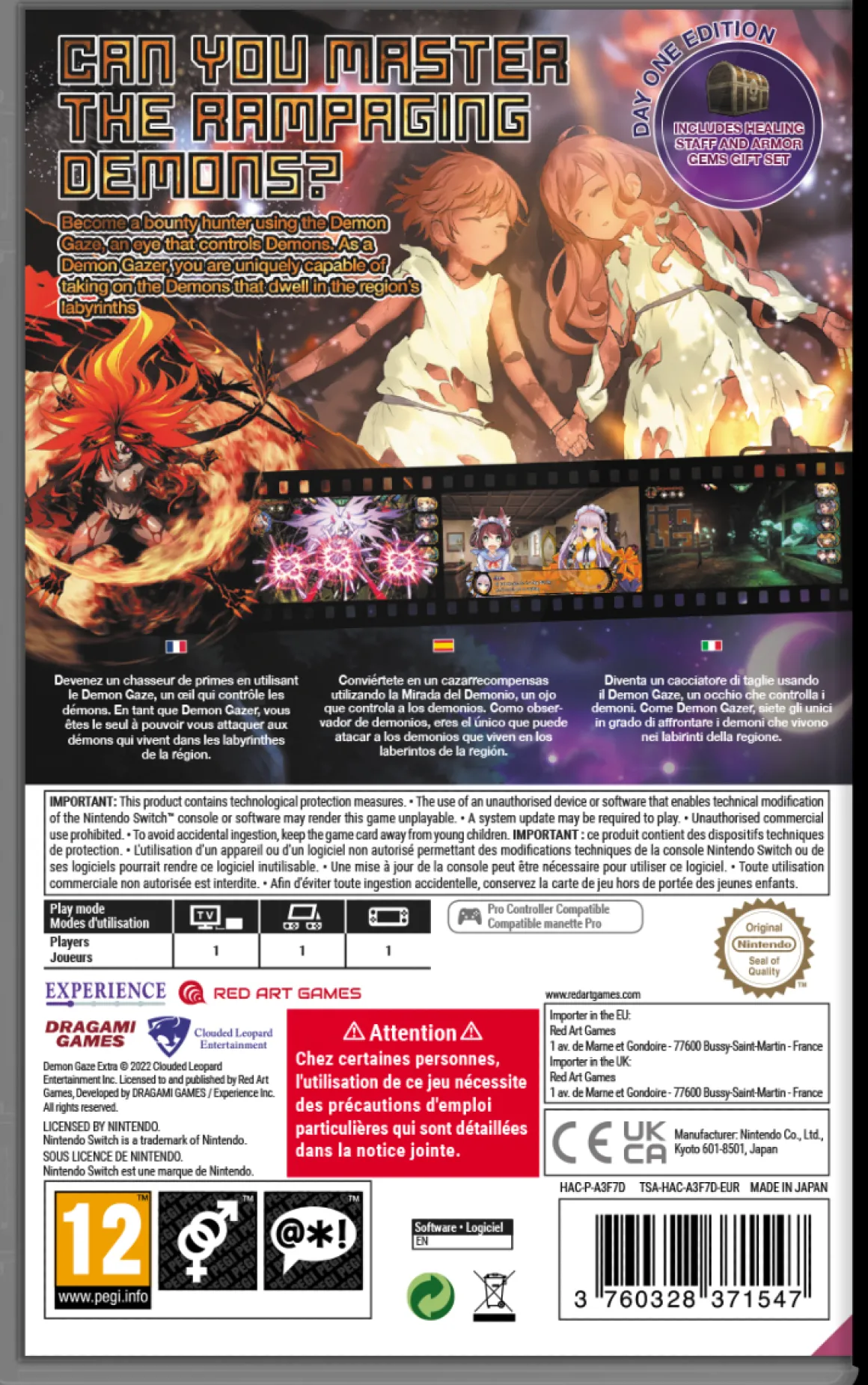 Demon Gaze Extra Nintendo SWITCH^Red Art Games Shop
