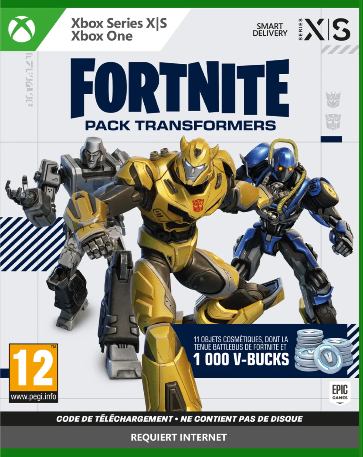 Fortnite Pack Transformers Xbox Series X/S / Xbox One - 1000 V-Bucks inclus !^Epic Games Hot