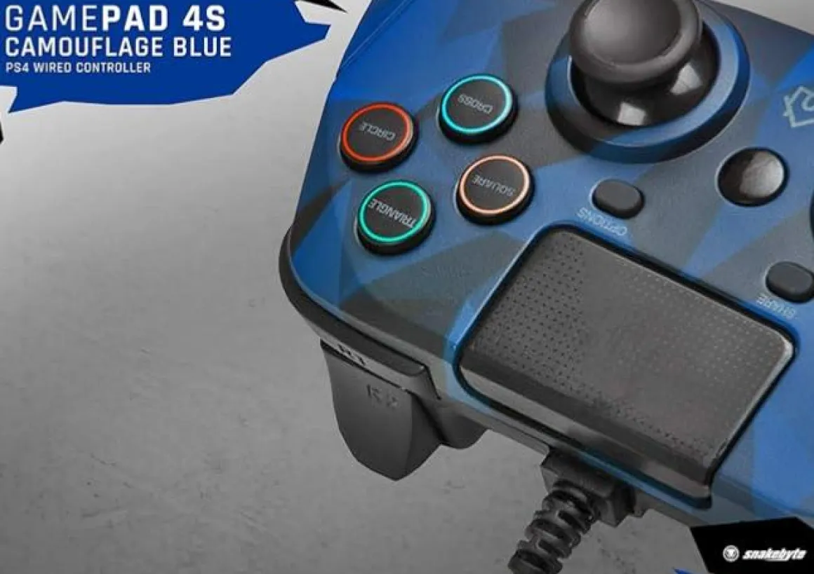 GamePad filaire Camo bleu pour PS4 -^Snakebyte Best