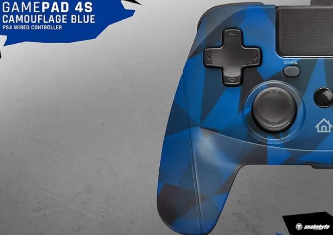 GamePad filaire Camo bleu pour PS4 -^Snakebyte Best