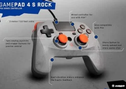 GamePad filaire Rock pour PS4 -^Snakebyte Best Sale