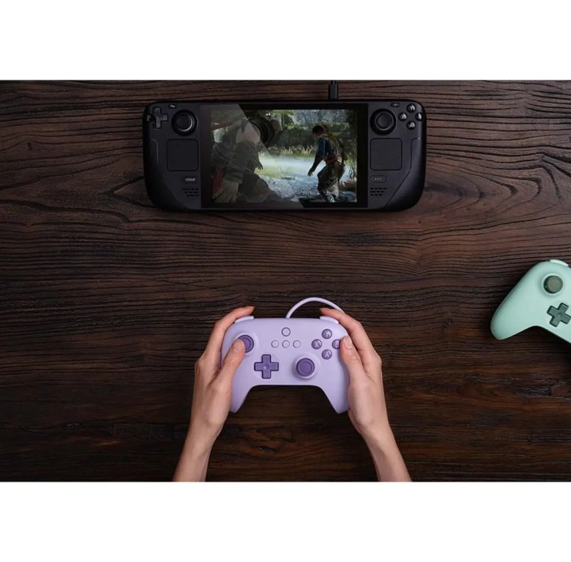 Manette Filaire USB Ultimate C pour Steam Deck, PC et Android - Violet Pastel^8Bitdo Best