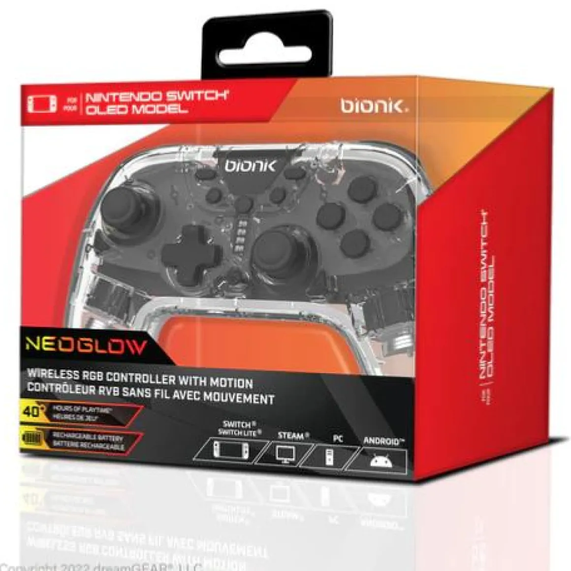 Manette Gaming Sirex Neoglow pour Nintendo Switch^Bionik Best