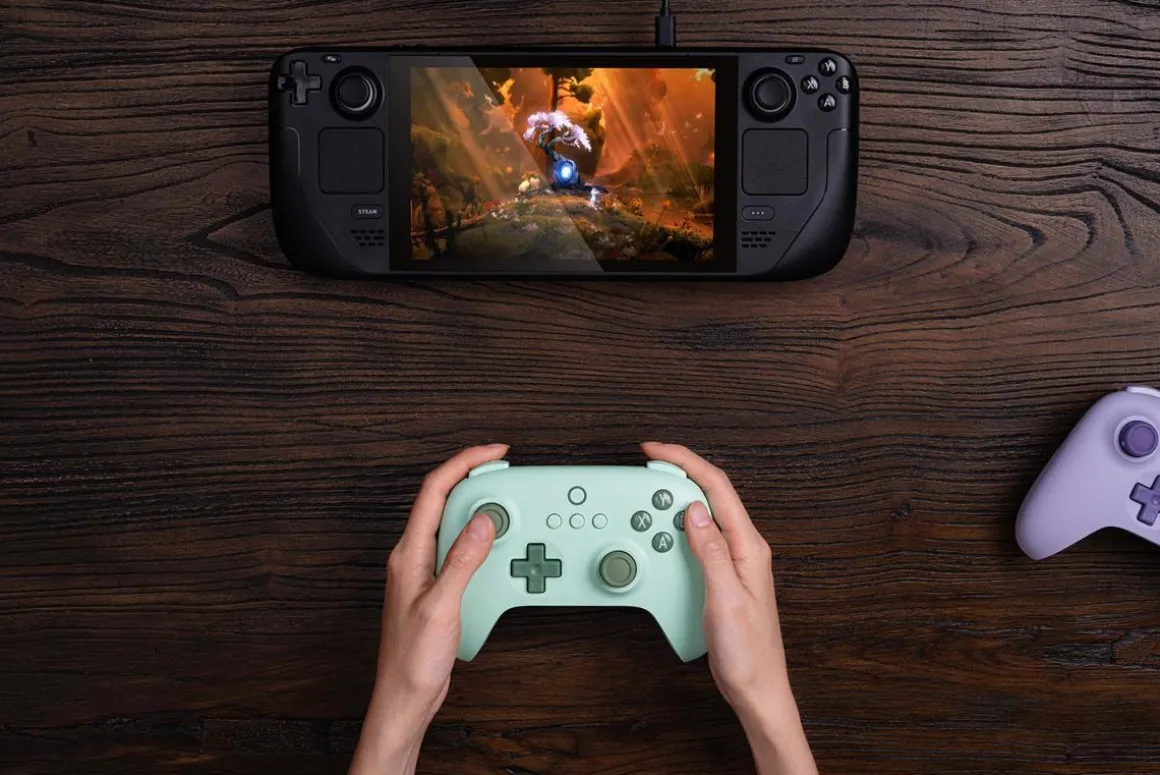 Manette Sans Fil 2.4G Ultimate C pour Steam Deck, PC et Android - Vert Pastel^8Bitdo Shop