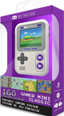 - Gamer mini classique console de poche - Gris/violet^My Arcade Online