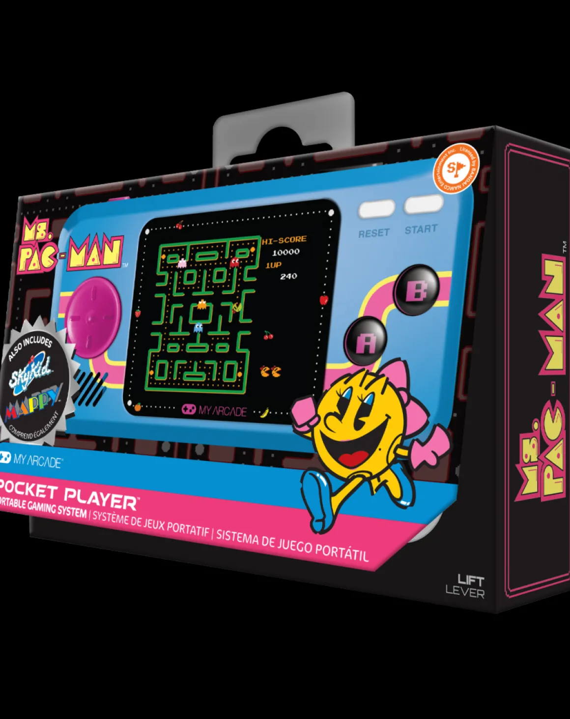 - Pocket Player Ms. Pac-Man - Portable Gaming - 3 Games in 1^My Arcade Store