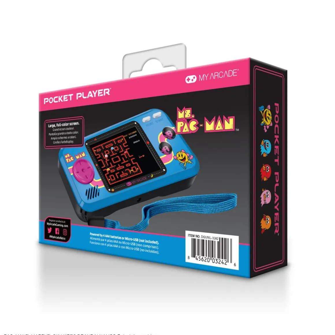 - Pocket Player Ms. Pac-Man - Portable Gaming - 3 Games in 1^My Arcade Store