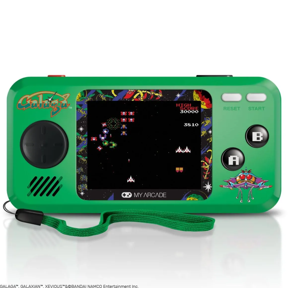 - Pocket Player Galaga - Portable Gaming - 3 Games in 1^My Arcade New