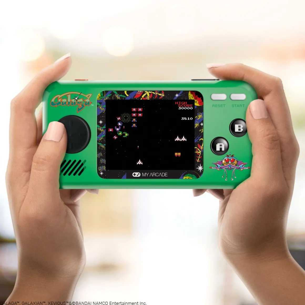 - Pocket Player Galaga - Portable Gaming - 3 Games in 1^My Arcade New