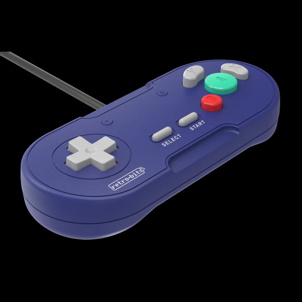 Retrobit - LegacyGC Manette Filaire pour Nintendo Gamecube Indigo Blue - Connexion d'origine^retro-bit Fashion