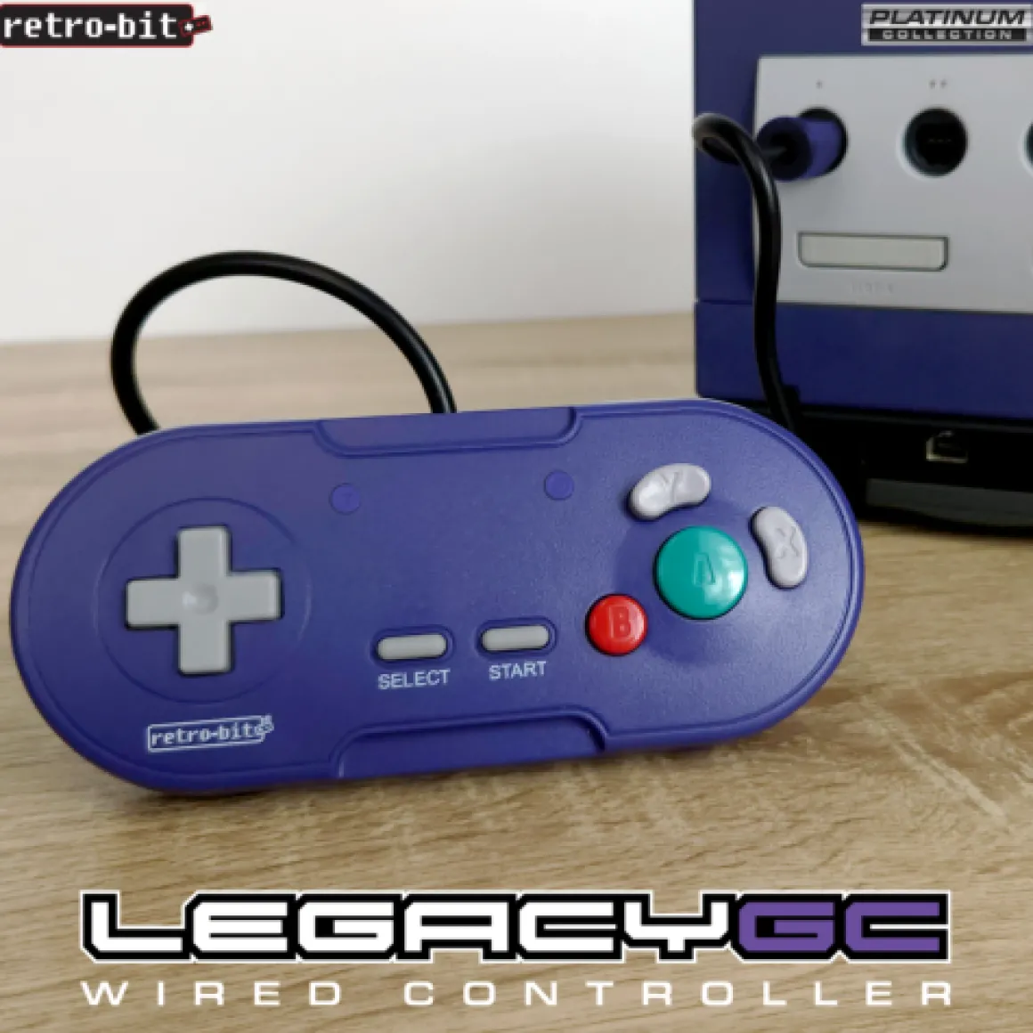 Retrobit - LegacyGC Manette Filaire pour Nintendo Gamecube Indigo Blue - Connexion d'origine^retro-bit Fashion
