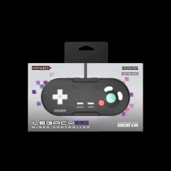 Retrobit - LegacyGC Manette Filaire pour Nintendo Gamecube Jet Black - Connexion d'origine^retro-bit Clearance