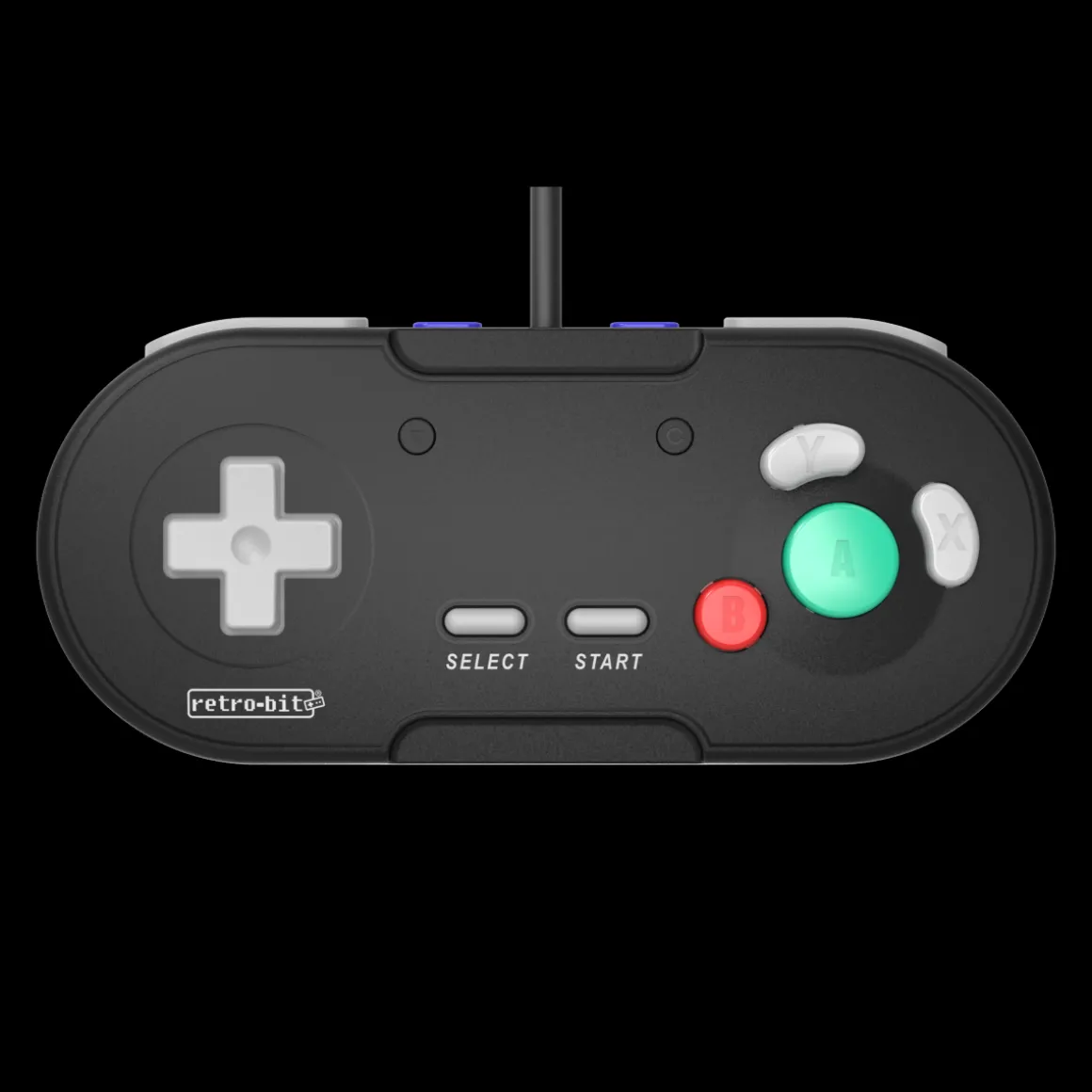 Retrobit - LegacyGC Manette Filaire pour Nintendo Gamecube Jet Black - Connexion d'origine^retro-bit Clearance