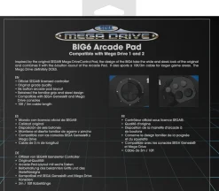 - Manette Filaire Noire BIG6 Sega Mega Drive & Genesis - Port d'origine^retro-bit Online