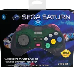 Retrobit - Sega Saturn Manette 8 boutons sans fil Bluetooth Gris^retro-bit Online