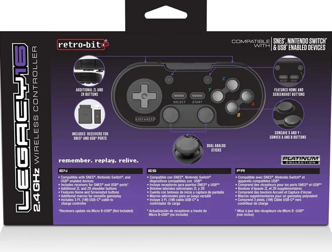 Legacy 16 Black sans fil & USB^retro-bit Best
