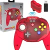 Tribute 64 2.4GHz Manette sans Fil pour Nintendo 64/Switch/PC/Mac Clear Red^retro-bit Best