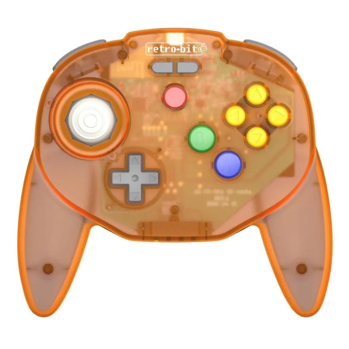 Tribute 64 2.4GHz Manette sans Fil pour Nintendo 64/Switch/PC/Mac Orange Hawk^retro-bit Fashion