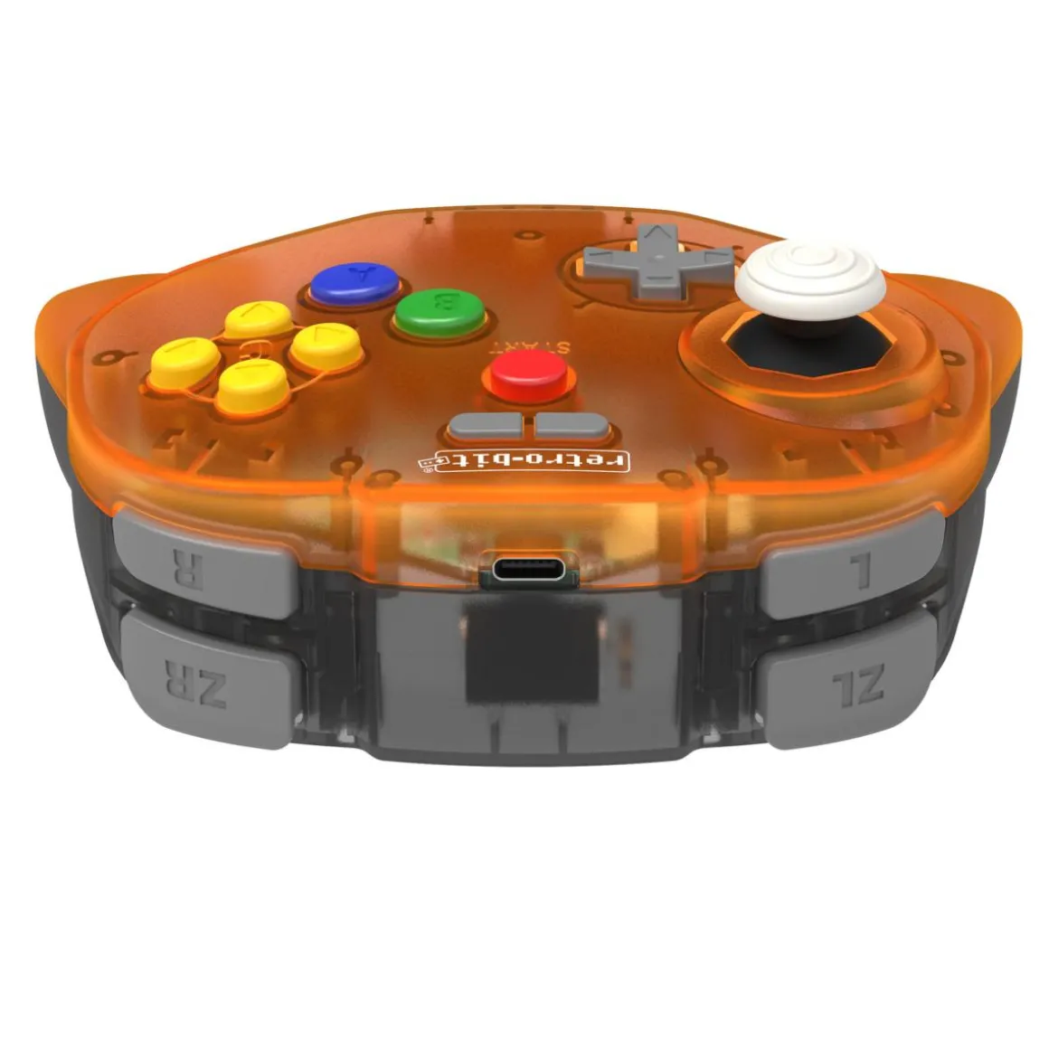 Tribute 64 2.4GHz Manette sans Fil pour Nintendo 64/Switch/PC/Mac Orange Hawk^retro-bit Fashion
