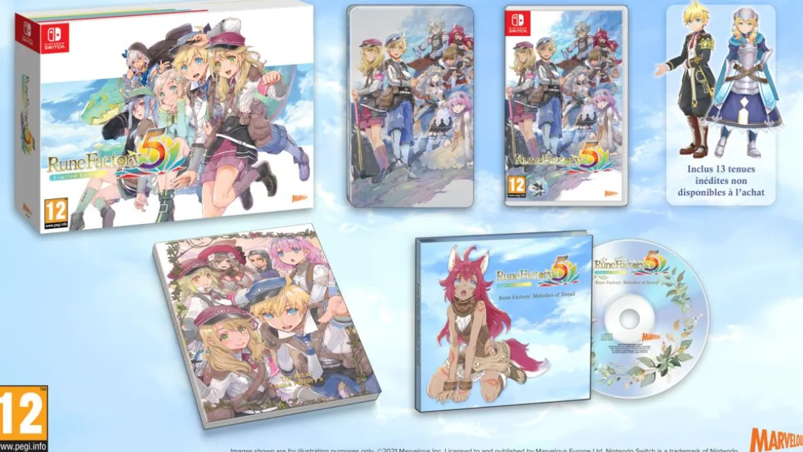 Rune Factory 5 Limited Edition Nintendo SWITCH + Plushie Offerte^MARVELOUS New