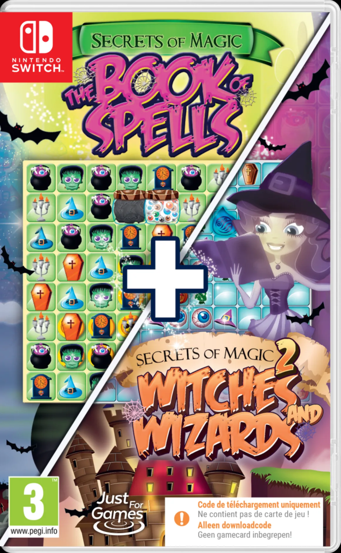 Secrets Of Magic (1+2) The Book of Spells + Witches and Wizards SWITCH (Code de téléchargement)^Just For Games Outlet