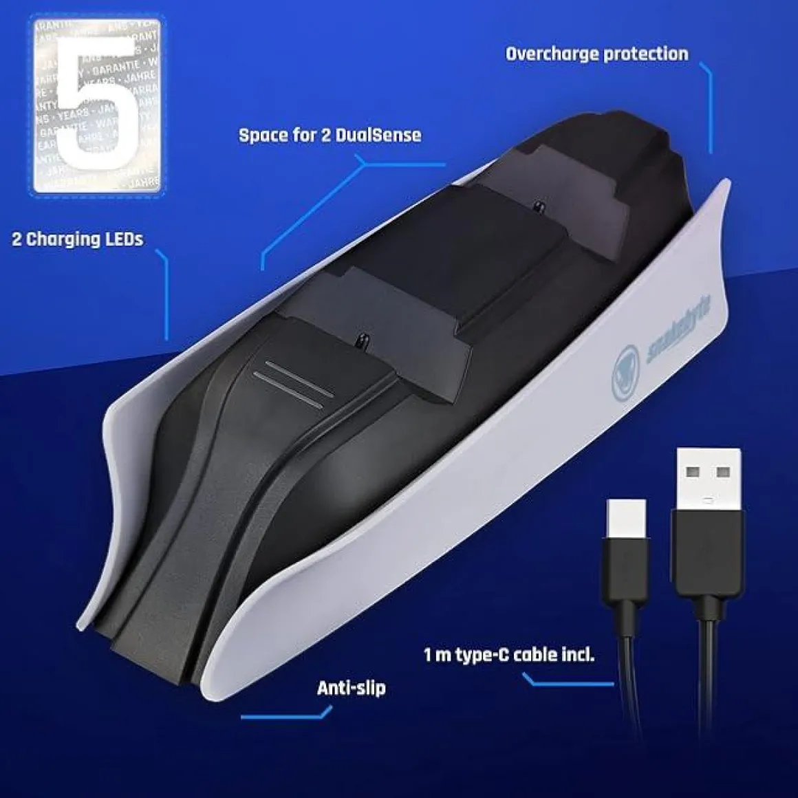Station de charge PS5 White Edition -^Snakebyte Cheap