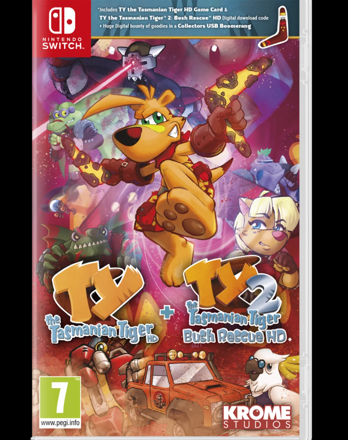 Ty the Tasmanian Tiger HD + Ty the Tasmanian Tiger 2: Bush Rescue HD Bundle Nintendo SWITCH^KROME STUDIOS Discount